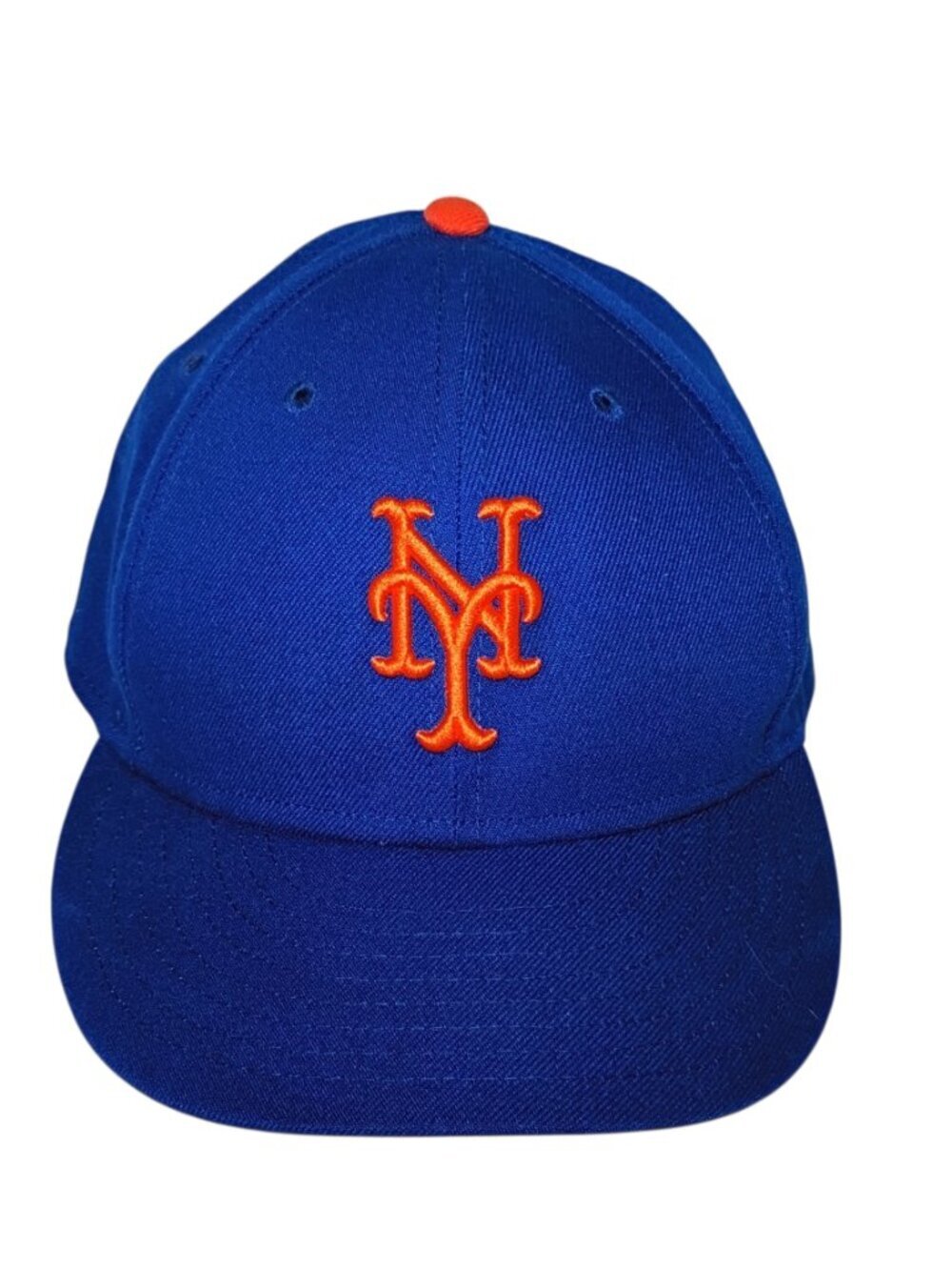 New Era NY Mets 59FIFTY Fitted Hat 7 1/2 Royal Blue Orange - Picture 11 of 11